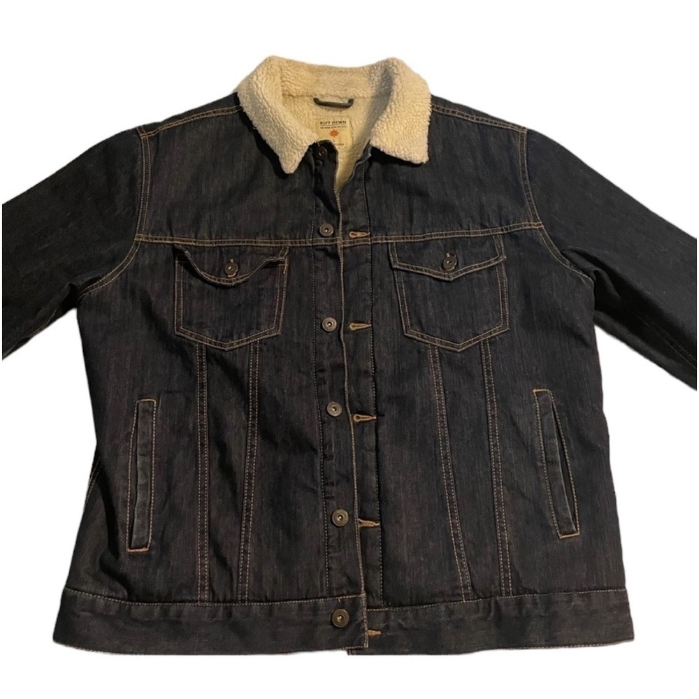 RUFF HEWN Denim / Sherpa Trucker Jacket Size Large — almost brand new - Picture 2 of 9